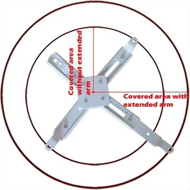 Alt view image 12 of 13 - VideoSecu Tilt Swivel Rotate LCD DLP Projector Ceiling Mount Bracket Fits Flat or Vaulted Ceiling with Extendable Pole - Height Adjustable/ Cable Management 3CA