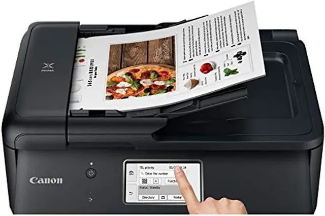 Alt view image 16 of 20 - Canon Pixma TR8620 Wireless All-In-One Inkjet Printer with Fax Black