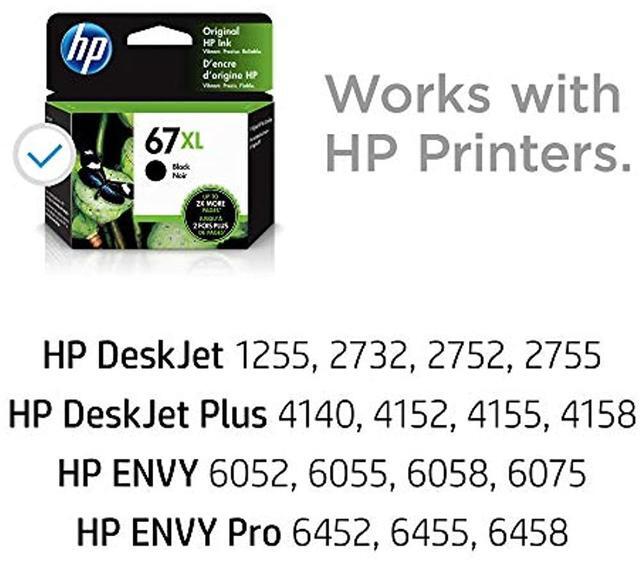 Alt view image 3 of 20 - HP 67XL High Yield Black Original Ink Cartridge, ~240 pages, 3YM57AN#140