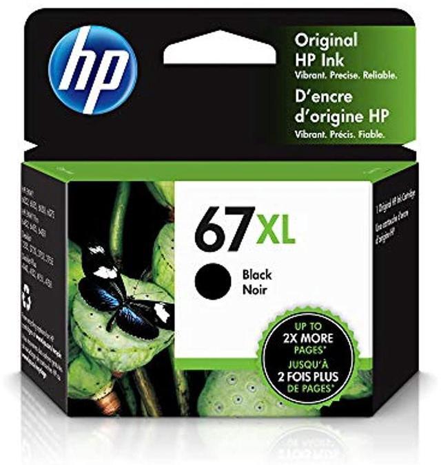 Alt view image 2 of 20 - HP 67XL High Yield Black Original Ink Cartridge, ~240 pages, 3YM57AN#140