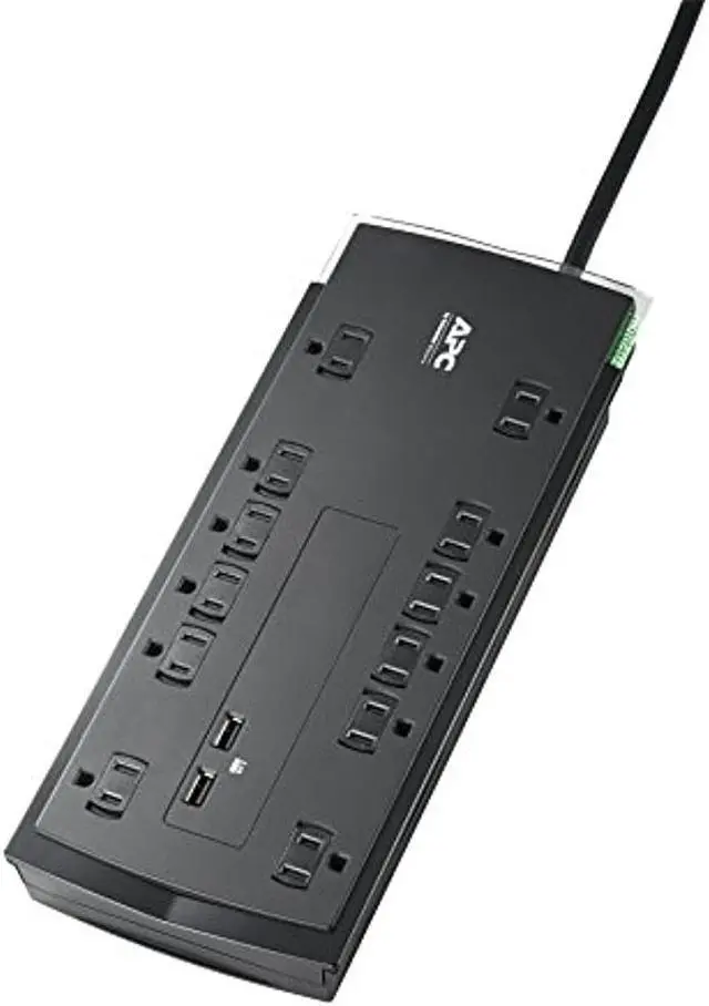 Alt view image 6 of 18 - APC UP P12U2 Performance SurgeArrest 120V 12 Outlet w 2x2.4A USB Charger RTL