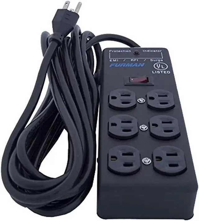 Alt view image 8 of 12 - Furman SS6B 6 Outlet Pro Surge Protector Block Power Conditioner