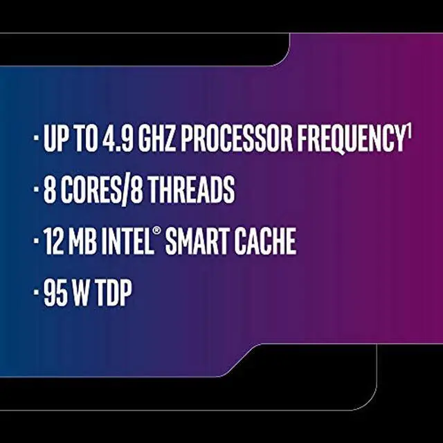 Alt view image 4 of 12 - Intel Core i7-9700K Coffee Lake 8-Core 3.6 GHz (4.9 GHz Turbo) LGA 1151 (300 Series) 95W BX80684I79700K Desktop Processor Intel UHD Graphics 630