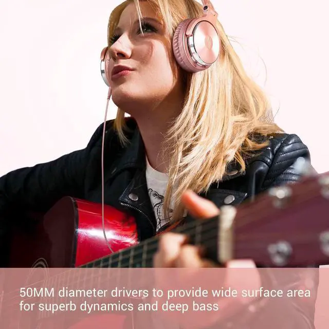 Alt view image 4 of 7 - OneOdio Pro-10 Over Ear Wired Headphones for School Studio Monitor & Mixing DJ Stereo Headsets with 50mm Neodymium Drivers, 3.5mm/6.35mm Jack for AMP Computer Recording Phone Piano Guitar Laptop