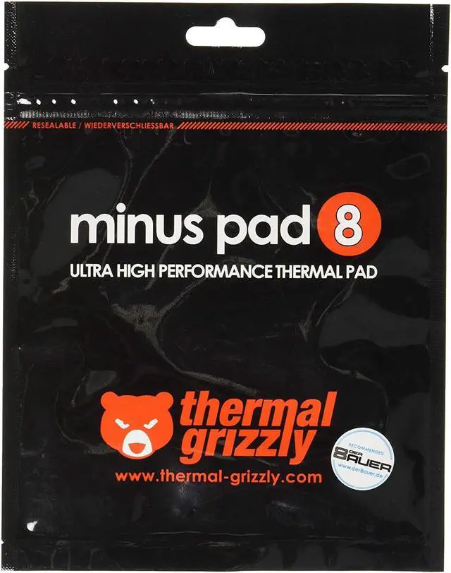 Main image of Thermal Grizzly Minus Pad 8 Thermal Pad, 120 × 20 × 1.0 mm, 2-Pack