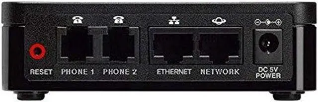 Alt view image 3 of 5 - Cisco 2-Port Analog Telephone Adapter with Router For Multiplatform, 2 x RJ-45 - 2 x FXS - Fast Ethernet - Wall Mountable