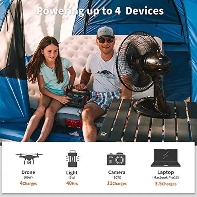 Alt view image 4 of 6 - Jackery Portable Power Station Explorer 240, 240Wh Backup Lithium Battery, 110V/200W Pure Sine Wave AC Outlet, Solar Generator (Solar Panel Not Included) for Outdoors Camping Travel Hunting Emergency