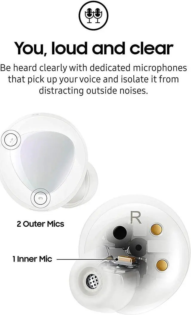 Alt view image 6 of 10 - Samsung Galaxy Buds+ True Wireless Earbud Headphones - White