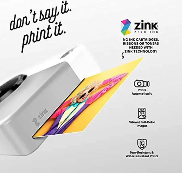 Alt view image 13 of 16 - Kodak Printomatic Instant Print Camera , Prints On ZINK 2x3" Sticky-Backed Paper - Grey