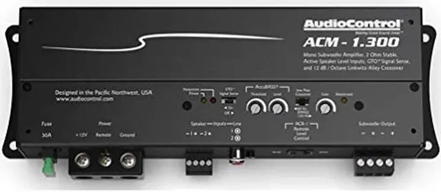 Alt view image 14 of 20 - Audio Control ACM-1.300 Monoblock Micro Amplifier with Accubass