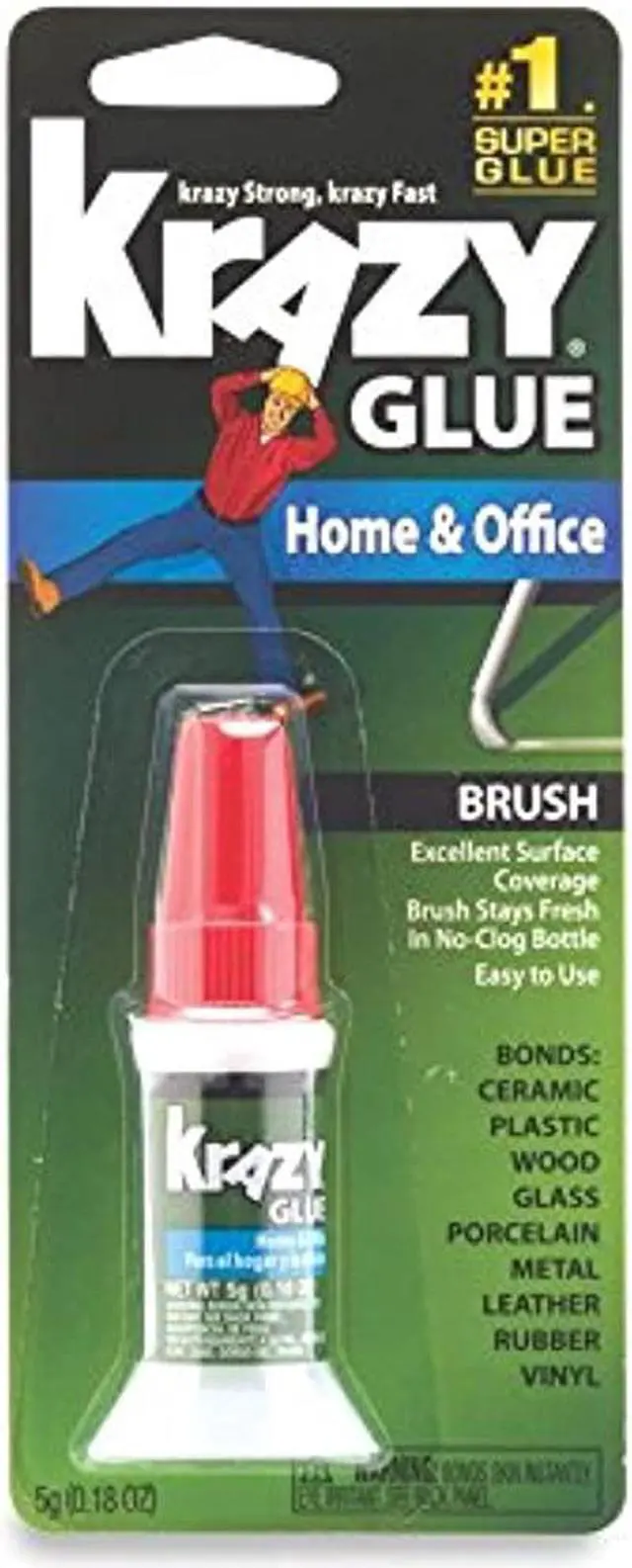 Alt view image 7 of 13 - Krazy Glue KG94548R All Purpose Brush-On Krazy Glue, 5 G, Clear