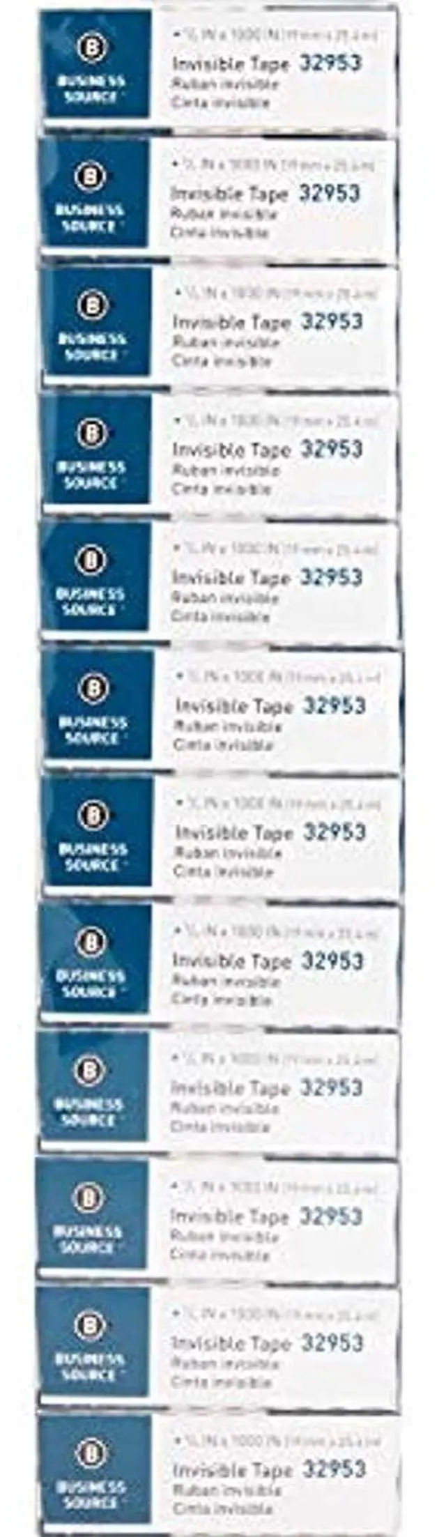 Alt view image 7 of 12 - Business Source Invisible Tape Value Pk 1" Core 3/4"x1000" 12/PK Clear 32953