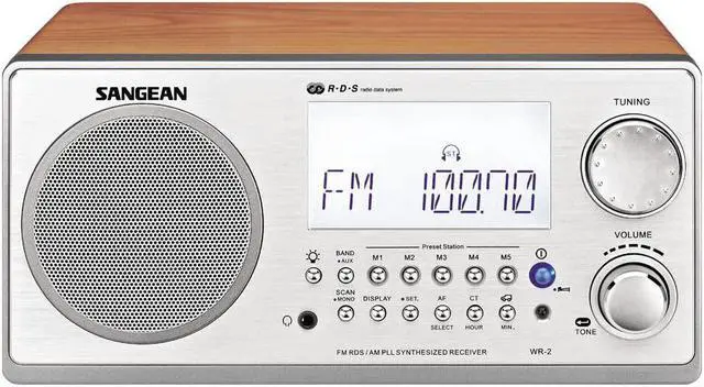 Alt view image 10 of 16 - Sangean WR-2CL AM-FM RDS Digital Tuning Radio - Clock - Clear Case