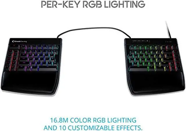 Alt view image 11 of 20 - KINESIS Gaming Freestyle Edge RGB Split Mechanical Keyboard (MX Brown)