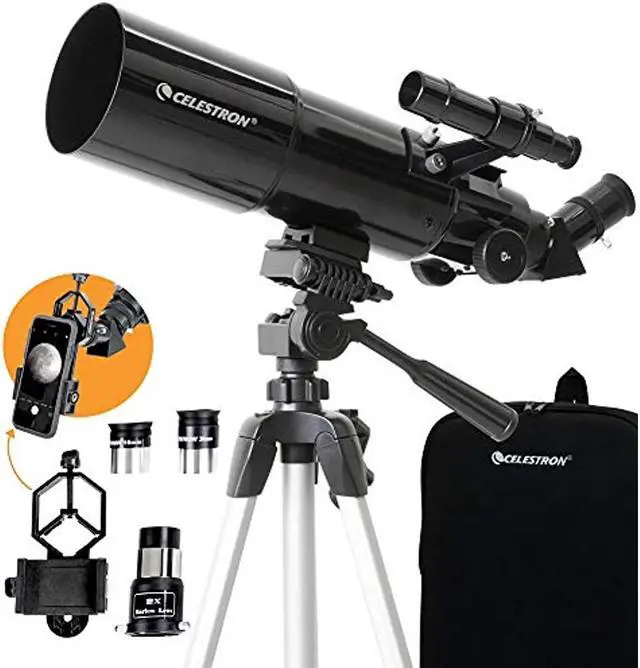 Alt view image 7 of 20 - Celestron Travel Scope 80 with Backpack and Smartphone Adapter