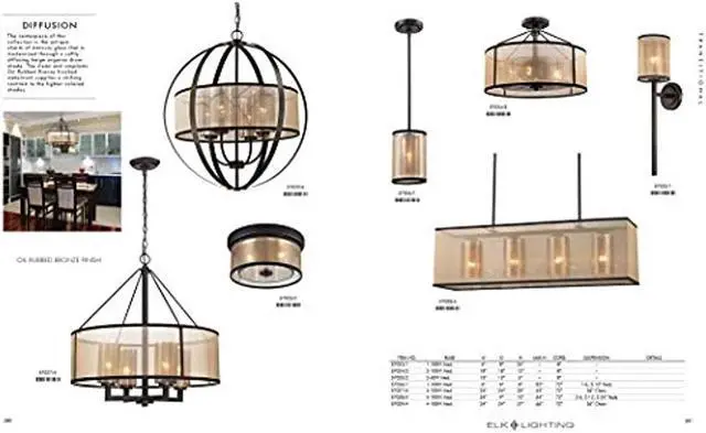 Alt view image 9 of 16 - Elk Lighting Diffusion Collection 4 Light Chandelier In Oil Rubbed Bronze - 57027/4