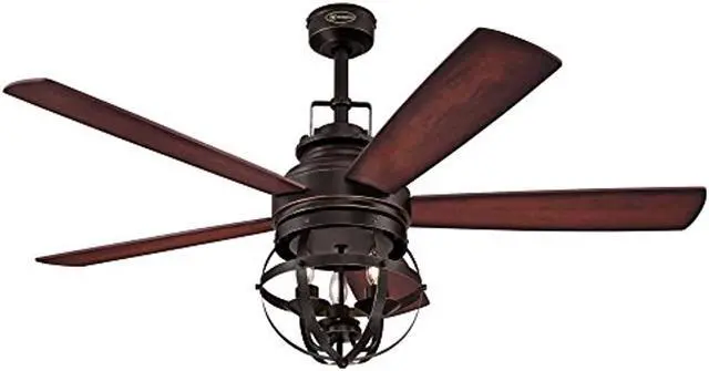 Main image of Westinghouse Lighting 7217100 Stella Mira 52-Inch Vintage Ceiling Fan, Reversible Blades, Oil Rubbed Bronze Finish