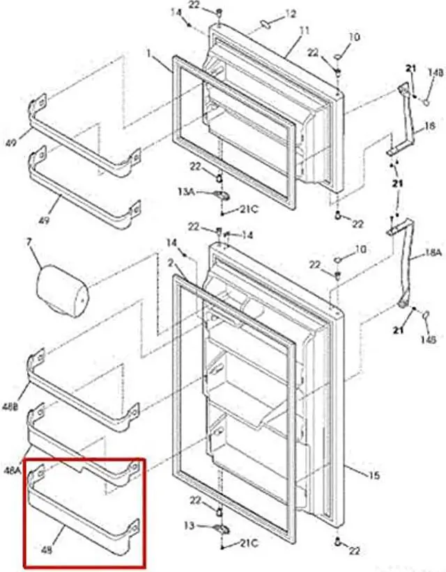 Alt view image 6 of 6 - FRIGIDAIRE 240338101 Door Bin