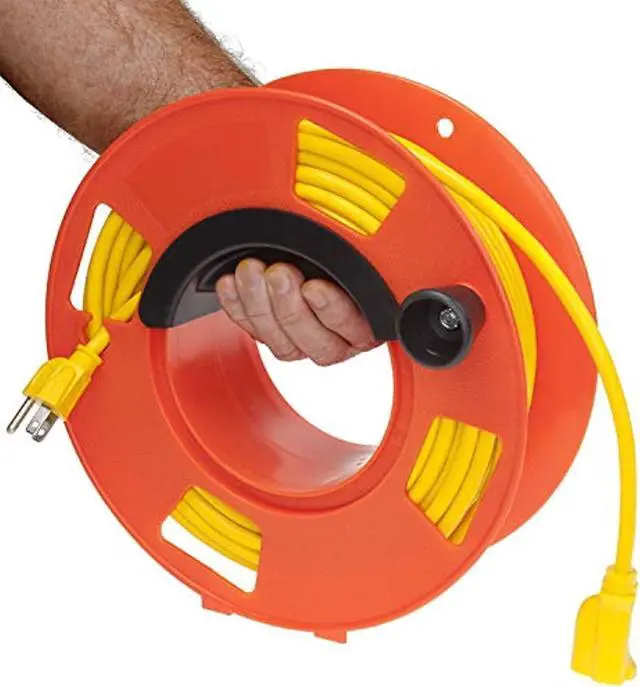 Alt view image 11 of 11 - BAYCO KW-110 Cord Storage Reel, Hand Operated, 16 AWG, Orange Reel Color, No