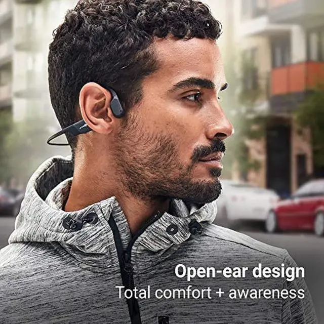 Alt view image 5 of 14 - AfterShokz AS800BE Aeropex Wireless Bone Conduction Headphones - Blue