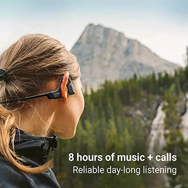 Alt view image 7 of 14 - AfterShokz AS800BE Aeropex Wireless Bone Conduction Headphones - Blue