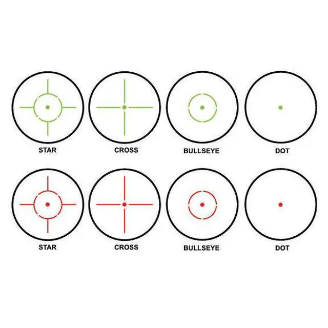 Alt view image 17 of 17 - Barska AR-X 1x35mm Multi Reticle Red Green Dot Scope