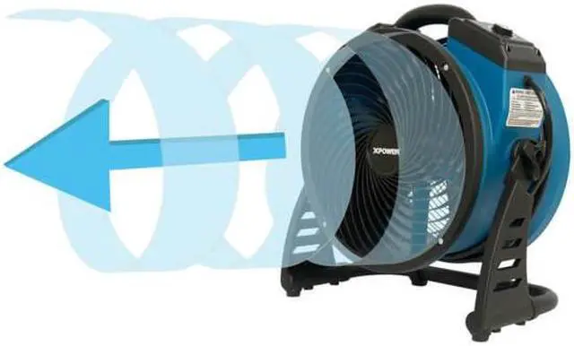 Alt view image 13 of 20 - XPower P-26AR .6-Amp 1,300-Cfm 4-Speed Industrial Axial Air Mover/Dryer