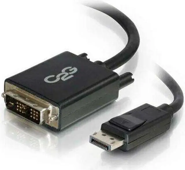 Alt view image 8 of 16 - C2G 54328 DisplayPort Male to Single Link DVI-D Male Adapter Cable, TAA Compliant, Black (3 Feet, 0.91 Meters)
