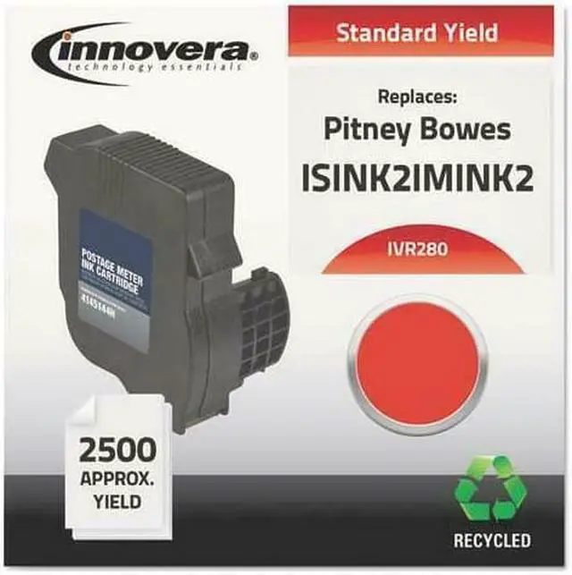 Alt view image 7 of 13 - Innovera Remanufactured Hasler IMINK2 (IM-280) Postage Meter Ink Red