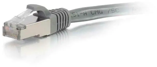Alt view image 4 of 6 - C2G 00979 Cat6 Cable - Snagless Shielded Ethernet Network Patch Cable, Gray (6 Inches)