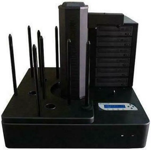 Alt view image 7 of 8 - Vinpower Digital AERO660-S6T-BK Aero 6 Target Robotic Automatic DVD CD Disc Duplicator Tower 660 Disc Capacity and 500GB Hard Drive