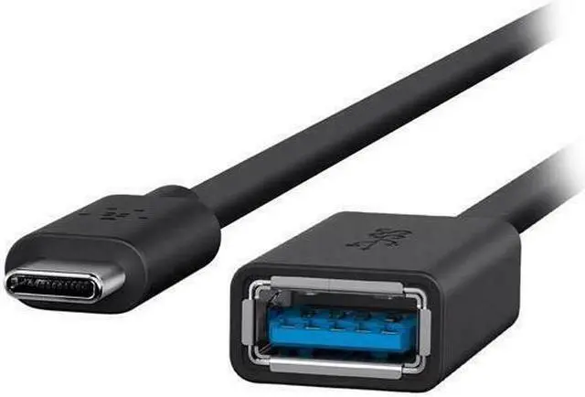 Alt view image 4 of 9 - Belkin F2CU036BTBLK Black 3.0 USB-C to USB-A Adapter (USB Type-C)