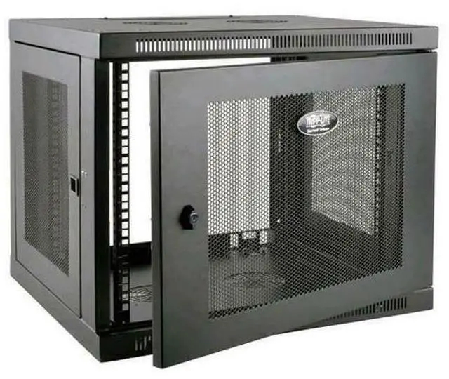 Alt view image 2 of 20 - Tripp Lite 12U Wall Mount Rack Enclosure Server Cabinet Low Profile Deep