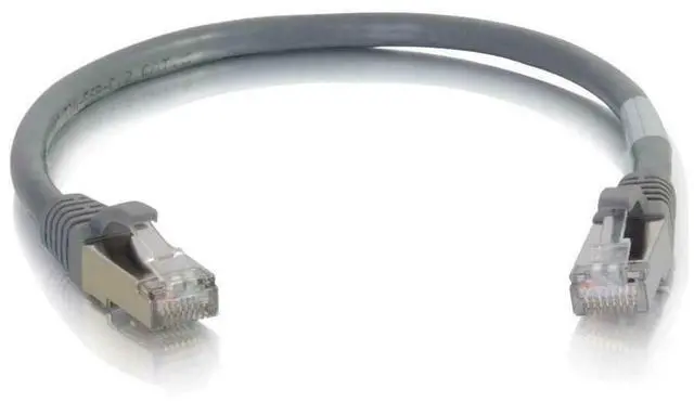 Alt view image 6 of 6 - C2G 00979 Cat6 Cable - Snagless Shielded Ethernet Network Patch Cable, Gray (6 Inches)