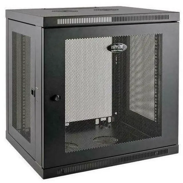 Alt view image 4 of 20 - Tripp Lite 12U Wall Mount Rack Enclosure Server Cabinet Low Profile Deep