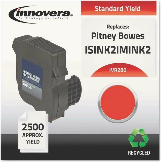 Alt view image 5 of 13 - Innovera Remanufactured Hasler IMINK2 (IM-280) Postage Meter Ink Red