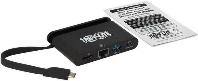 Alt view image 7 of 20 - Tripp Lite U444-T6N-H4GUBC Docking Station - for Notebook/Tablet PC/Desktop PC/Smartphone - 100 W - USB 3.1 Type C - 3 x USB Ports - 1 x USB 3.0 - Network (RJ-45) - HDMI - Thunderbolt - Wired