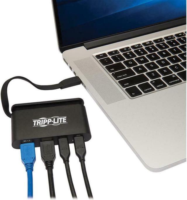 Alt view image 11 of 20 - Tripp Lite U444-T6N-H4GUBC Docking Station - for Notebook/Tablet PC/Desktop PC/Smartphone - 100 W - USB 3.1 Type C - 3 x USB Ports - 1 x USB 3.0 - Network (RJ-45) - HDMI - Thunderbolt - Wired