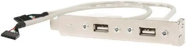 Alt view image 12 of 15 - Rocstor 2 Port USB A Female Low Profile Slot Plate Adapter