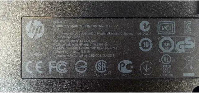 Alt view image 8 of 8 - HP 581597-001 DOCKING STATION 90 WATT