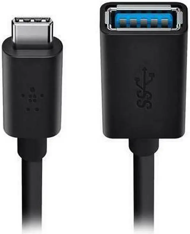 Alt view image 3 of 9 - Belkin F2CU036BTBLK Black 3.0 USB-C to USB-A Adapter (USB Type-C)