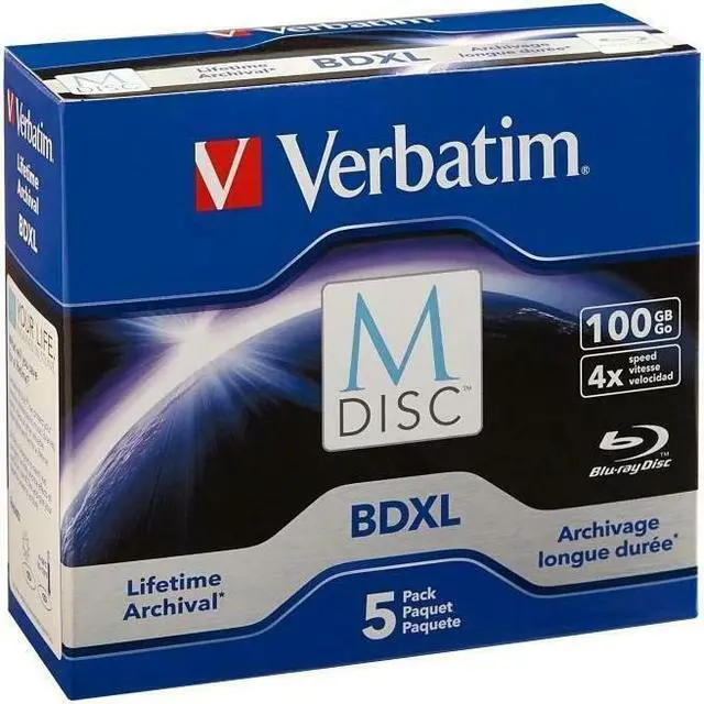 Alt view image 2 of 9 - Verbatim Blu-ray Recordable Media - BD-R XL - 4x - 100 GB - 5 Pack Jewel Case