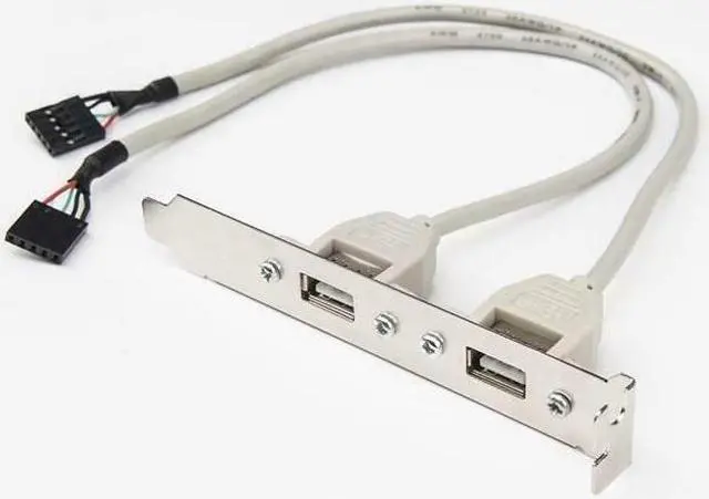 Alt view image 8 of 15 - Rocstor 2 Port USB A Female Low Profile Slot Plate Adapter
