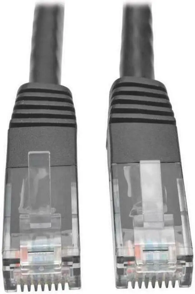 Alt view image 5 of 15 - Tripp Lite Cat6 Gigabit Molded Patch Cable, 25 ft. RJ45 (M/M), 550MHz 24 AWG Black 25' (N200-025-BK)
