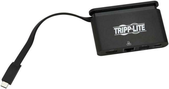 Alt view image 10 of 20 - Tripp Lite U444-T6N-H4GUBC Docking Station - for Notebook/Tablet PC/Desktop PC/Smartphone - 100 W - USB 3.1 Type C - 3 x USB Ports - 1 x USB 3.0 - Network (RJ-45) - HDMI - Thunderbolt - Wired