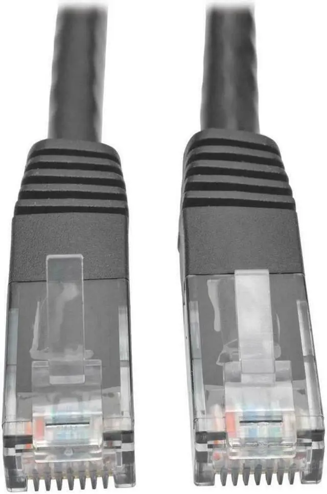 Alt view image 2 of 15 - Tripp Lite Cat6 Gigabit Molded Patch Cable, 25 ft. RJ45 (M/M), 550MHz 24 AWG Black 25' (N200-025-BK)