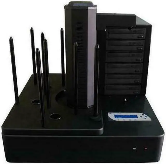 Alt view image 6 of 8 - Vinpower Digital AERO660-S6T-BK Aero 6 Target Robotic Automatic DVD CD Disc Duplicator Tower 660 Disc Capacity and 500GB Hard Drive