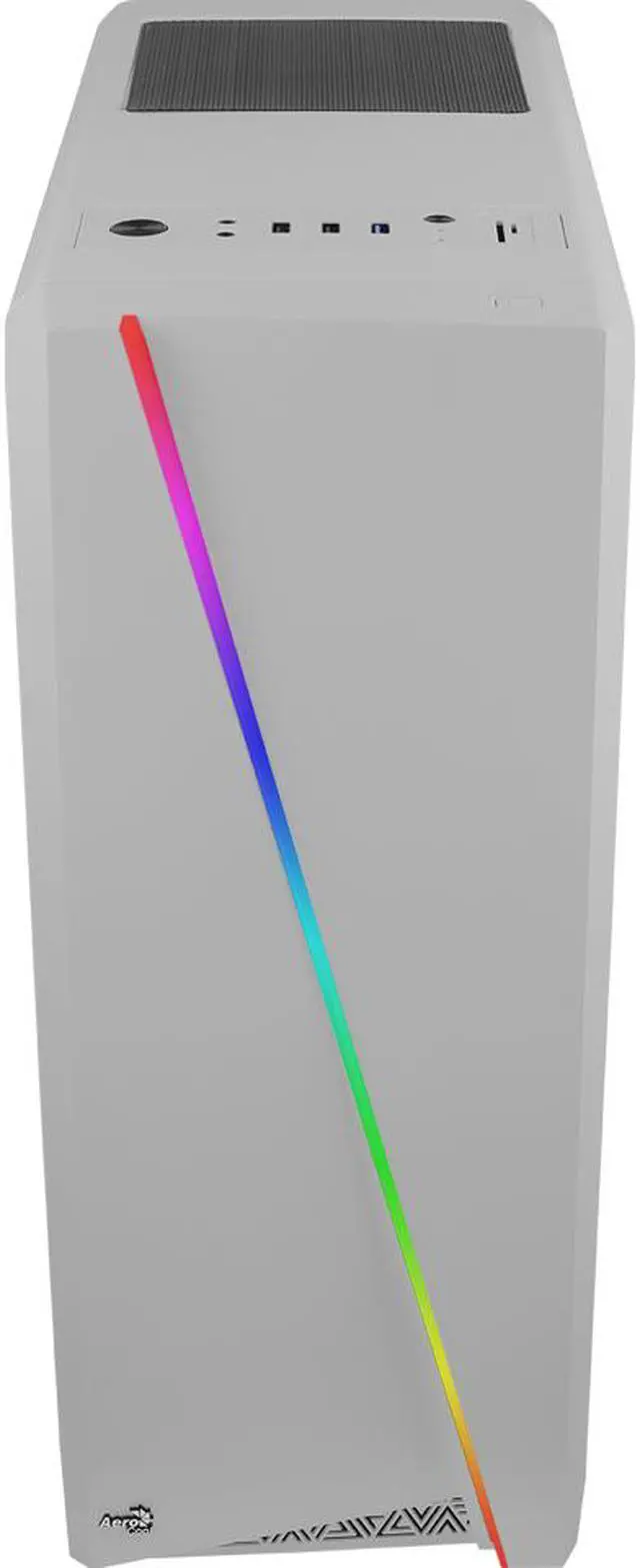 Alt view image 10 of 16 - AeroCool Mid Tower case Cylon White RGB with built-in Card Reader.