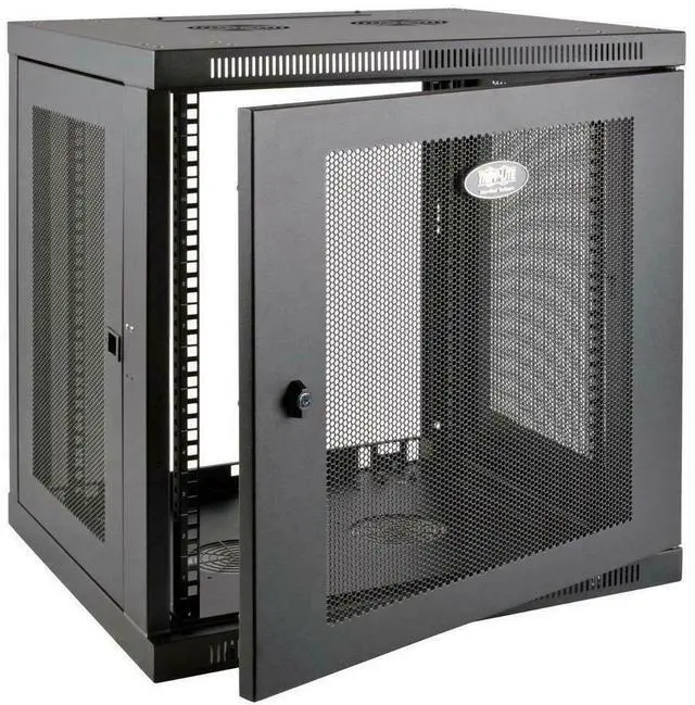 Alt view image 5 of 20 - Tripp Lite 12U Wall Mount Rack Enclosure Server Cabinet Low Profile Deep