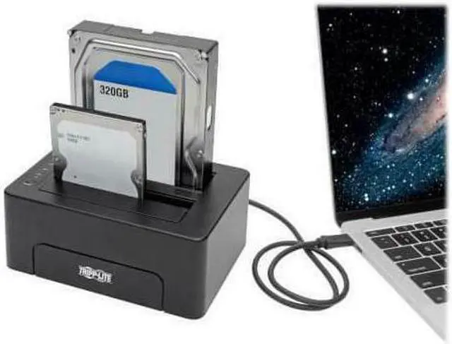 Alt view image 11 of 20 - TRIPP LITE U439-002-CG2 USB 3.0 SUPERSPEED TO DUAL SATA EXTERNAL HARD DRIVE DOCKING STATION WITH CLONING